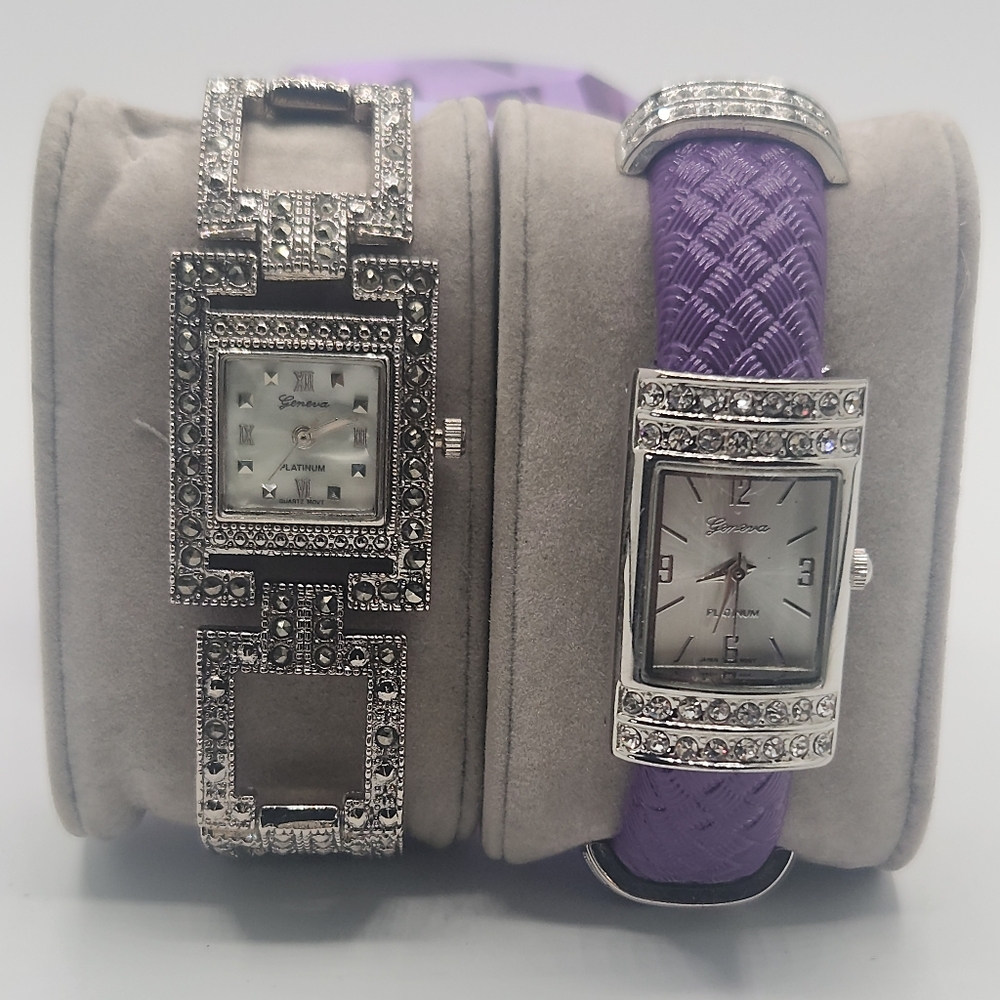Art deco Geneva platinum watches